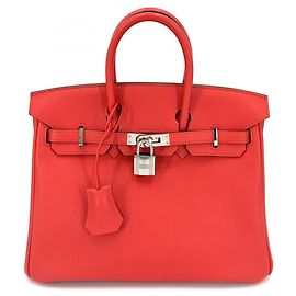 Hermès Hermes Birkin 25 Handbag Red