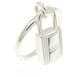 Hermès Hermes Kelly Cadena Band Ring Silvery