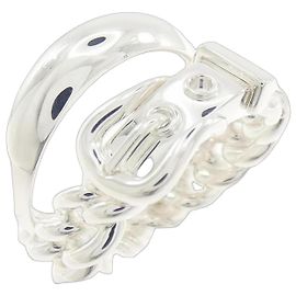 Hermes Hermès Bague Boucles Sellier Inflexible Argenté