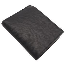 Céline Celine Grained Calfskin Compact Wallet Black