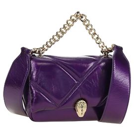 Bulgari Borsa a tracolla BVLGARI Serpenti Cabochon in pelle viola e oro Autentica 184409SAM D'oro Porpora