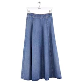 Falda de algodón azul Ulla Johnson Azul