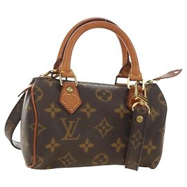 LOUIS VUITTON Bolsa de mão Monogram Mini Speedy M41534 LV Auth bs35730V Monograma