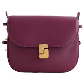 Bolsa de ombro Soeur em couro roxa Roxo