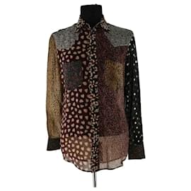Camicia Saint Laurent in seta multicolore Multicolore