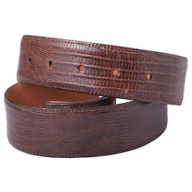 Autre Marque Andrea Barnett Brown Genuine Teju Lizard Leather Belt Brown Other