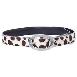 Prada Gürtel aus Ponyhaar Leopard Weiß Andere