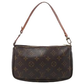 Bolsa Louis Vuitton Pochette Accessoirios em Canvas Monogram marrom M51980 Marrom