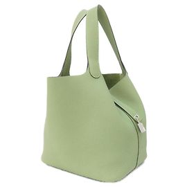 Hermès Bolsa Hermes Picotin Lock MM Verde Verde claro