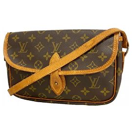 Borsa a tracolla Louis Vuitton Monogram Gibeciere PM Marrone
