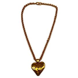 Collier Chanel Coco Mark Heart en Or Doré