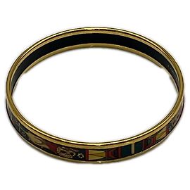 Hermès HERMES Cloisonné Enamel PM GP Bangle Multiple colors Golden