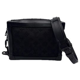 Louis Vuitton See-through Soft Trunk Shoulder Bag Black