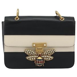 Gucci Queen Margaret Flap Colorblock Leather Medium Negro