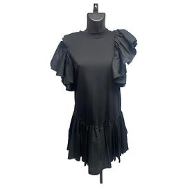 Mini abito nero con volant Alexander McQueen Altro