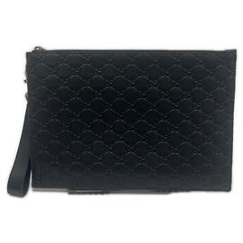 Pochette en cuir Shima Gucci Noir