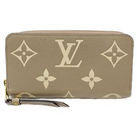 Louis Vuitton Monogram Empreinte Bicolor Zippy Wallet Beige