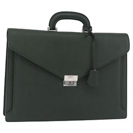 Burberry Briefcase Leather Green