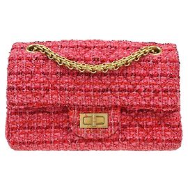 Chanel Square Reissue 2.55 Flap Quilted Tweed Rosa