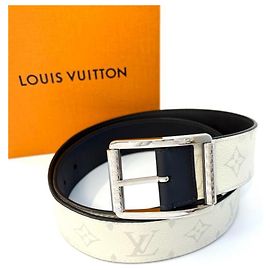 Louis Vuitton M0003 Gürtel Reverso 40MM Weiß Marineblau