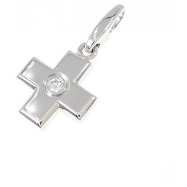 Colar de pingente de cruz em ouro branco Cartier Outro