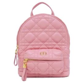 Mochila de couro rosa Christian Dior Rosa