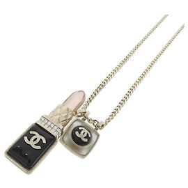 Collar Chanel AB7670 Negro Rosa Blanco Dorado