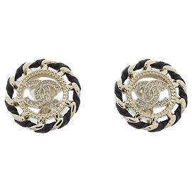 Orecchini a clip Chanel ABH048 Nero D'oro
