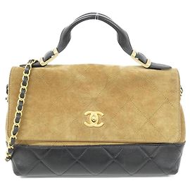 Chanel AS5637 Handbag Black Beige