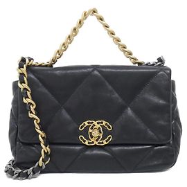 Chanel 19 Line AS1160 Shoulder Bag Black