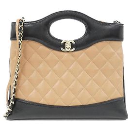 Chanel 31 Line AS4133 Handbag Black Beige