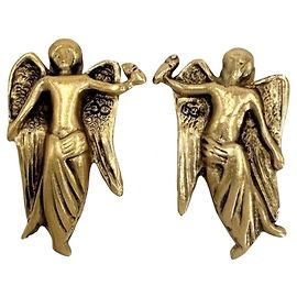 Chanel Vintage Gold Clip Earrings Golden