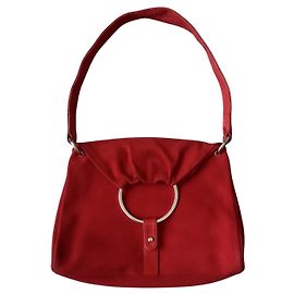 Balenciaga Red Suede Hobo Bag Red