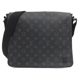 Louis Vuitton Monogram Eclipse District MM Shoulder Bag Black Monogram