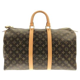 Bolsa Boston Louis Vuitton Monogram Keepall 45cm Marrom