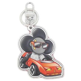 Portachiavi Louis Vuitton Monogram Eclipse Porte Clés Sporty Car Vivienne Nero Argento