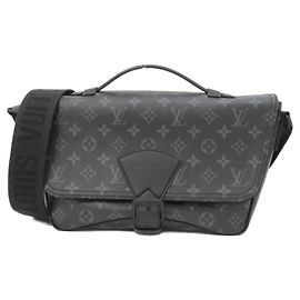 Sac Messenger Louis Vuitton Monogram Eclipse Montsouris Noir