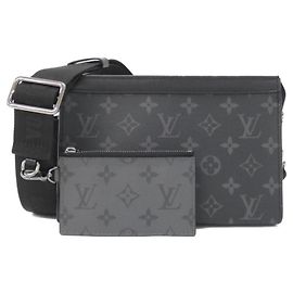Louis Vuitton Monogram Eclipse Reverse Gaston Wearable Wallet Black Grey