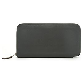 Hermès Hermes Evercolor Leather Gris Misty Della Cavalleria Lining Azap Wallet Grey