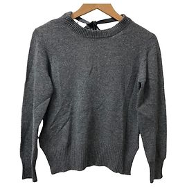 Pull en maille en cachemire avec ruban dans le dos Prada Marron