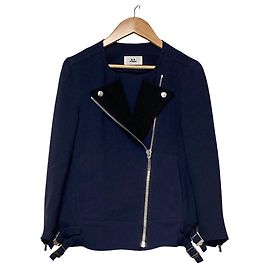 Autre Marque Giacca di pelle M/M ATTACHMENT Blu Blu navy