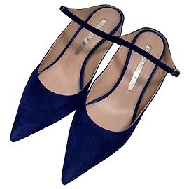 Autre Marque Escarpins Mary Jane en daim Brenta Bleu Bleu Marine