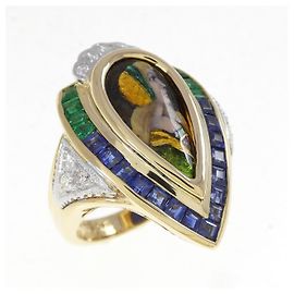 Autre Marque Mitsuo Kaji Au750 Platinum Ring Golden