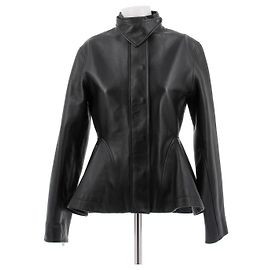 Alaïa Black Leather Jacket Size 38 Black