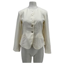 Autre Marque Veste en lin blanc Blanc