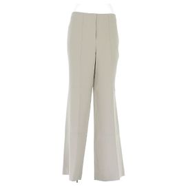 Autre Marque Pantalón de seda verde claro Verde