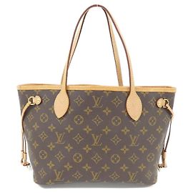 Louis Vuitton Monogram Neverfull PM Handtasche Braun Pink