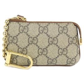Gucci Coin & Key Case Brown Beige