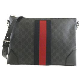 Borsa a tracolla Gucci GG Supreme Marrone Nero