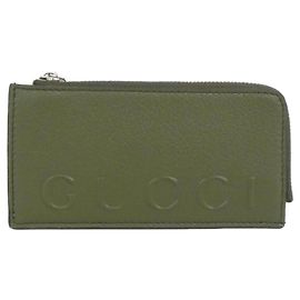 Monedero de piel verde Gucci Verde